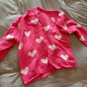 Pink heart sweater